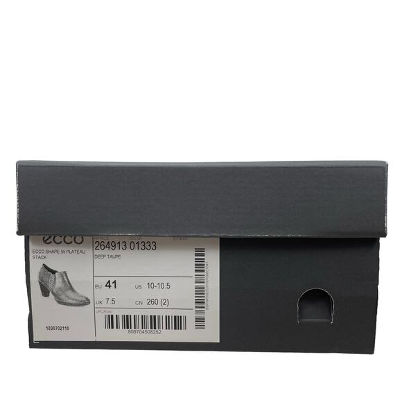 Ecco Shape 55 Plateau Stack Ankle Boots Leather Dark Brown Size 41 - Picture 14 of 14